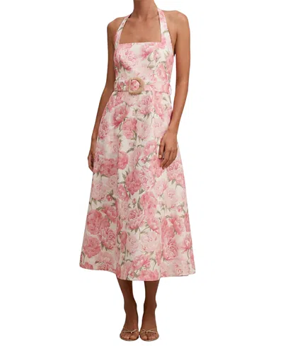 Ever New Women's Blossom Halter Midi Dress In Pink