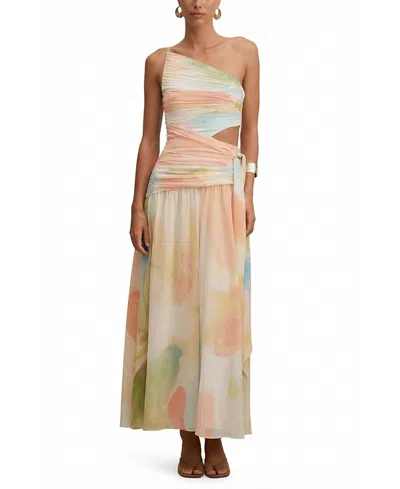 Ever New Women's Connie Ruched Asym Maxi Dress In Green
