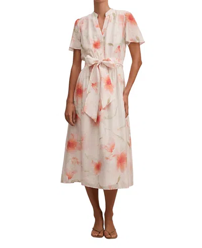 Ever New Women's Dahlia Button Tie Midi Dress In Neutral