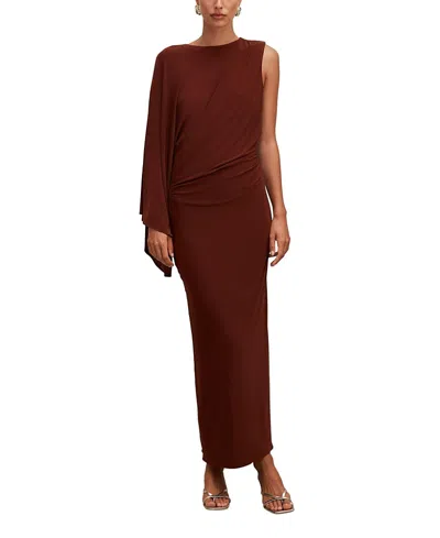Ever New Women's Fleur Cape Shoulder Maxi Dress In Brown
