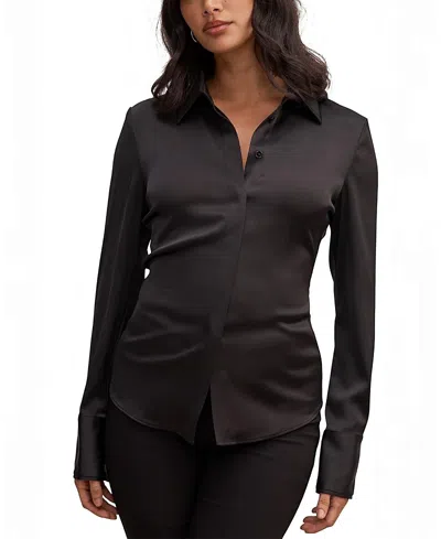 Ever New Women's Gigi Fitted Cuffed Shirt In Black