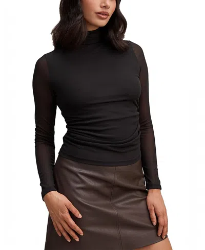 Ever New Women's Halston Roll Neck Long Sleeves Top In Black