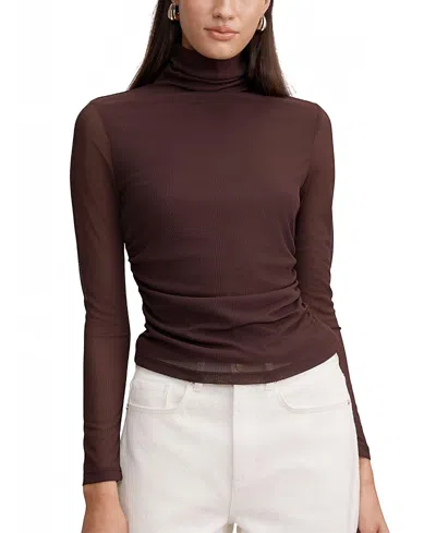 Ever New Women's Halston Roll Neck Long Sleeves Top In Brown