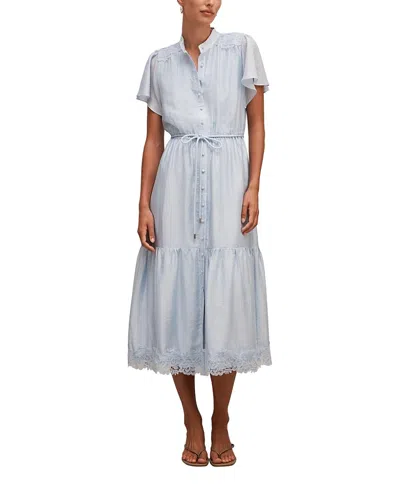 Ever New Women's Harriet Lace Button Midi Dress In Blue