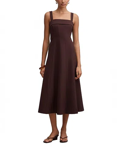 Ever New Women's Harriet Low Back Bow Midi Dress In Brown