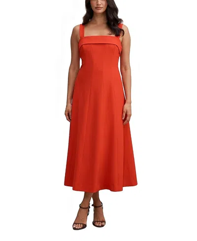 Ever New Women's Harriet Low Back Bow Midi Dress In Red