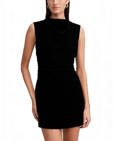 Ever New Women's Iris High Neck Velvet Mini Dress In Black