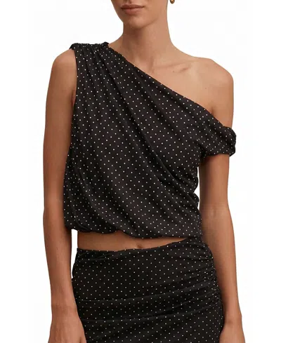 Ever New Women's Mila Tipped Shoulder Drape Top In Black