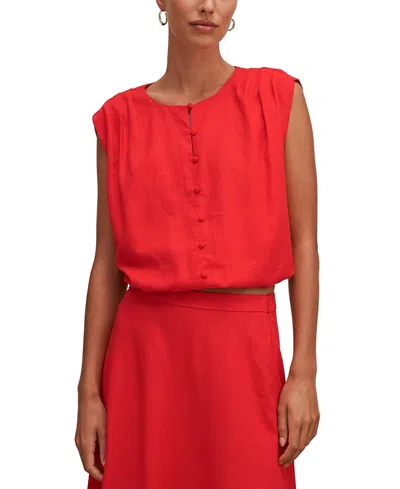 Ever New Women's Naia Bubble Hem Top In Red