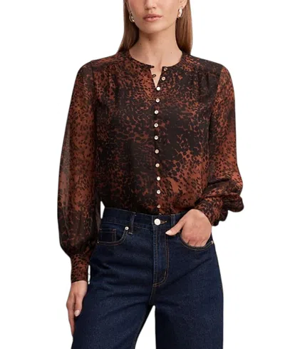 Ever New Women's Rinna Printed Blouse In Brown