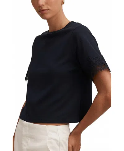 Ever New Women's Rosemary Lace Trim Tee In Multi