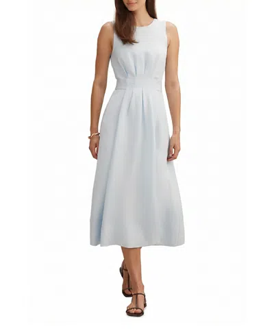 Ever New Women's Rosie Linen Sleeveless Tuck Midi Dress In White