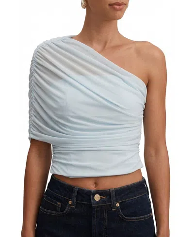Ever New Women's Samara Drape Mesh Corset Top In Blue