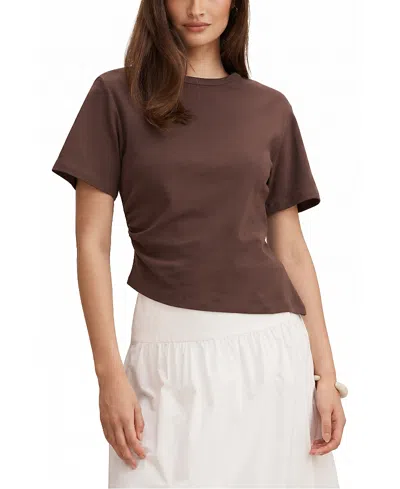 Ever New Women's Saskia Boxy Tee In Brown