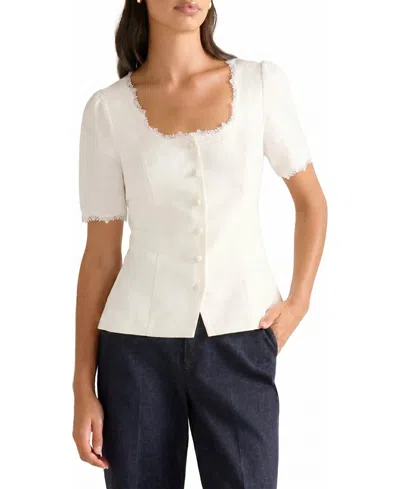 Ever New Women's Thea Tailored Top In White