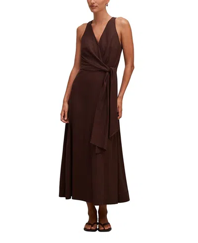 Ever New Women's Zoey Halter Neck Tie Midi Dress In Animal Print