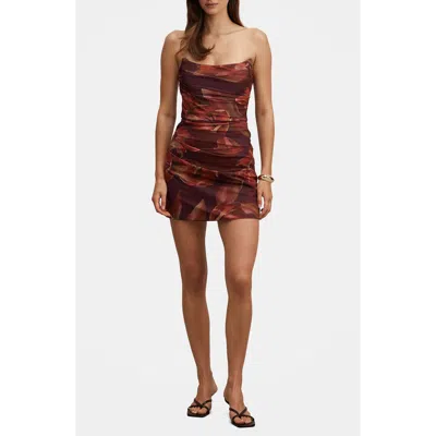 Ever New Zephina Strapless Minidress In Brown