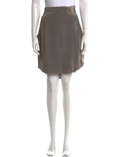 Pre-owned Ever Silk Knee-length Skirt In Gray
