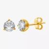 Ever Star (e-f / Si1-si2) 1 Ct. T.w. Lab Grown White Diamond 14k Gold 5.7mm Round Stud Earrings In Gold