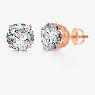 Ever Star (f / Si1-si2)  3 Ct. T.w. Lab Grown White Diamond 14k Gold 7.5mm Stud Earrings