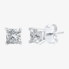 Ever Star (f / Vs2) 1 1/2 Ct. T.w. Lab Grown White Diamond 14k White Gold Stud Earrings In Silver