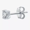 Ever Star (g-h / I1) Womens 1/10 Ct. Lab Grown White Diamond Sterling Silver 4.5mm Round Single Earring In Silver