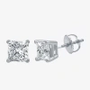 Ever Star (g-h / Si1-si2) 2 Ct. T.w. Lab Grown White Diamond 14k Gold 7mm Stud Earrings In Silver