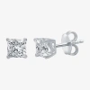 Ever Star (g / Si1-si2) 1 Ct. T.w. Lab-grown Diamond Princess-cut Stud Earrings In 10k Or 14k Gold In Metallic