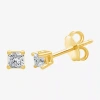 Ever Star (g/ Si1-si2) 1/4 Ct. T.w. Lab Grown White Diamond 10k White Gold Stud Earrings In Yellow
