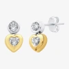 Ever Star (g / Si1-si2) 1/4 Ct.t.w. Lab-grown Diamond 14k Gold Over Silver Round Stud Earrings In Gold