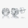 Ever Star (g / Si1-si2) 2 Ct. T.w. Lab-grown Diamond 10k Or 14k Gold Round Stud Earrings In Silver