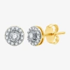 Ever Star (g / Si1-si2) 3/8 Ct. T.w. Lab Grown White Diamond 10k Gold 7.2mm Stud Earrings In Gold