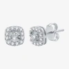 Ever Star (g / Si1-si2) 3/8 Ct. T.w. Lab Grown White Diamond 10k Gold 7mm Cushion Stud Earrings In Metallic