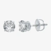 Ever Star (g / Vs2) 1 1/2 Ct. T.w. Lab Grown White Diamond 14k Gold 5.8mm Stud Earrings In Silver