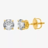 Ever Star (g / Vs2) 1 1/2 Ct. T.w. Lab Grown White Diamond 14k Gold 5.8mm Stud Earrings In Burgundy