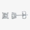 Ever Star (g / Vs2) 1/2 Ct. T.w. Lab Grown White Diamond 14k White Gold Stud Earrings In Brown
