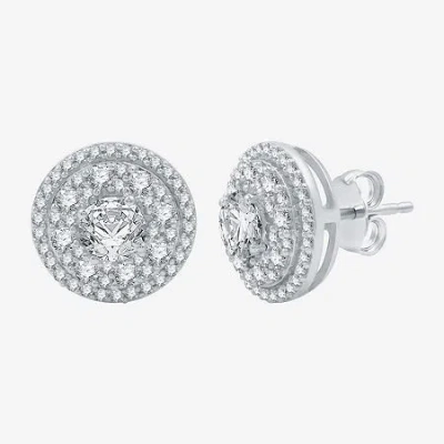 Ever Star (h-i / I1) 1 1/2 Ct.t.w. Lab-grown Diamond 10k Gold 12mm Stud Earrings In Silver