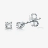Ever Star (h-i / I1) 1/5 Ct. Lab Grown White Diamond Sterling Silver 3mm Round Stud Earrings In Metallic