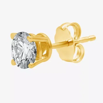Ever Star (h-i / I1)  1 Ct. T.w. Lab Grown White Diamond 10k Gold 6.3mm Single Earring In Yellow