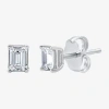 Ever Star (h-i / Si2-i1) 1/2 Ct. T.w. Lab Grown White Diamond 10k White Gold Stud Earrings In Silver