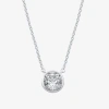 Ever Star (h-i / Si2-i1) Womens 1 Ct. Lab Grown White Diamond 10k Gold Round Pendant Necklace In Metallic