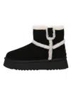 Everau Australia Women's Barren Leather Chic Platform Short Boots In Black In Black