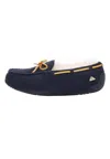 Everau Australia Women's Blue Crested Leather Loafers In Navy In Blue