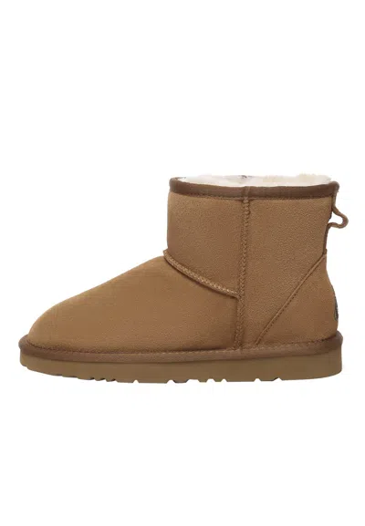 Everau Australia Women Ostrich Leather Short Boots In Brown