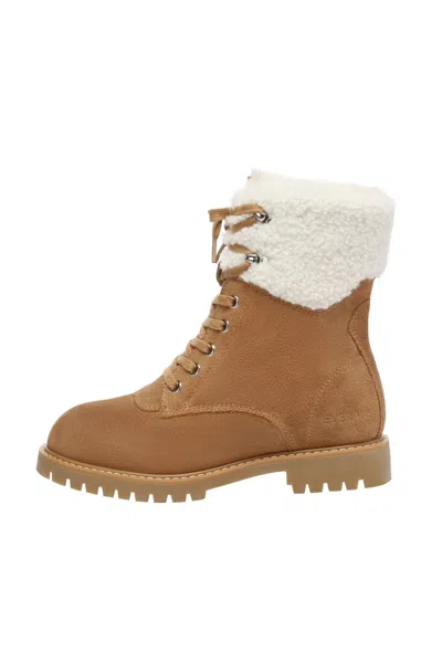 Everau Australia Women's Gold Sittella Fashion Chunky Boots In Chestnut In Multi