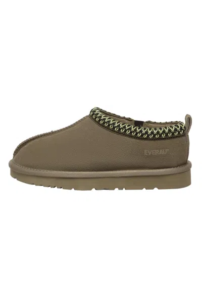 Everau Australia Women's Green Wigeon Leather Slippers In Olive