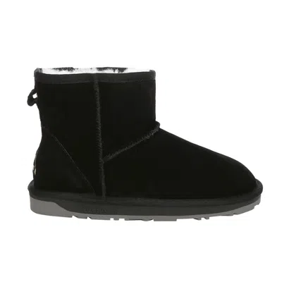 Everau Australia Women Ostrich Leather Short Boots In Black