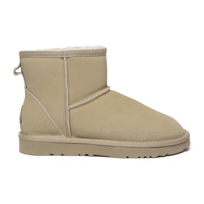 Everau Australia Women Ostrich Leather Short Boots In Neutral