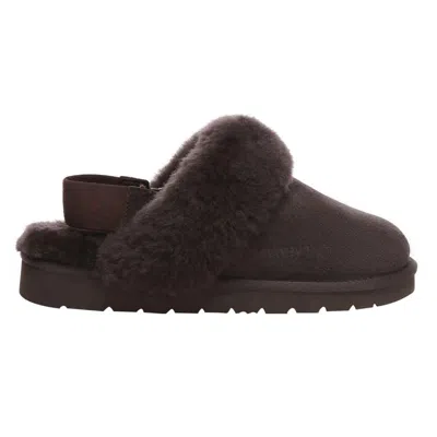 Everau Australia Women Pelican Removable Strap Slingback Slippers In Brown