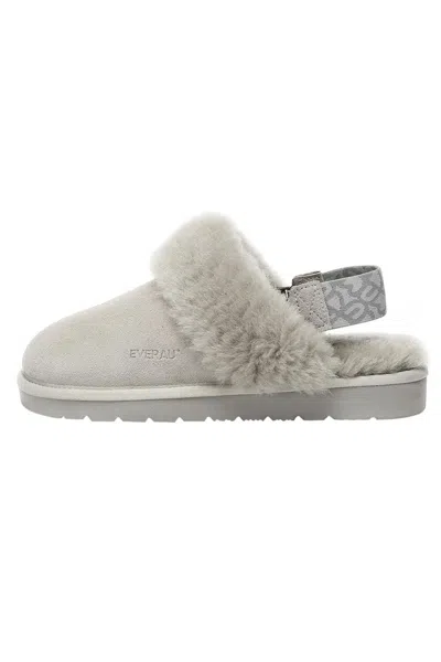 Everau Australia Women's Pelican Removable Strap Slingback Slippers In Goatgrey In Gray